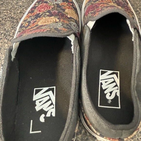 Rare Vans SAMPLE Exclusive Antique Tapestry Flowers Design Slip On Size Women 7 - Picture 11 of 12